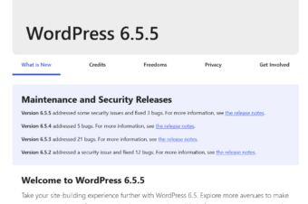 WordPress version 6.5.5