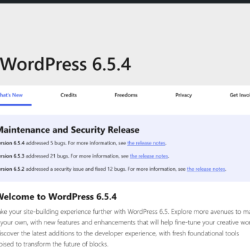 WordPress 6.5.4 Maintenance Release